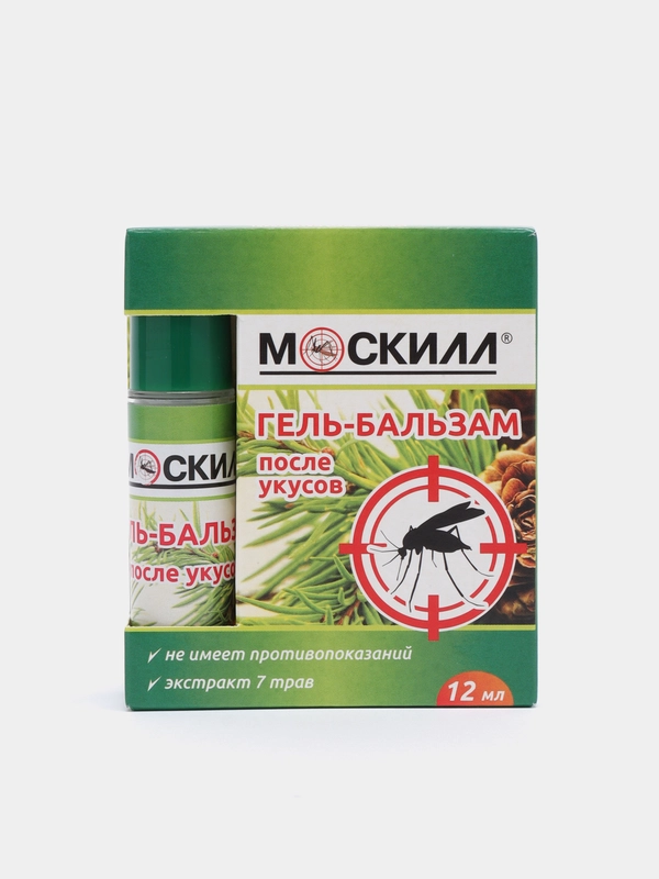 Гель-Бальзам "Москилл" после укусов комаров, ожогов, крапивы, медузы, 12 мл
