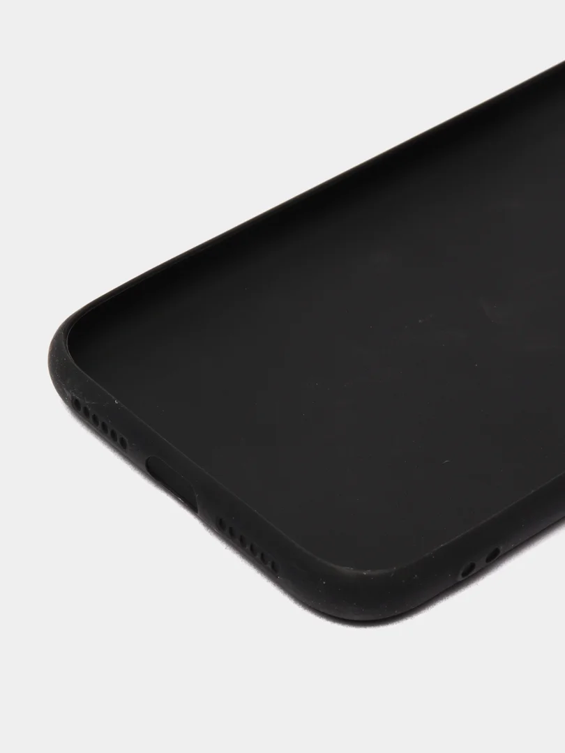 Черный чехол iPhone 7/8 SE(2020), 7+/8+, XR, 11, 12 mini, 12/12 pro, 12 pro max, силиконовый