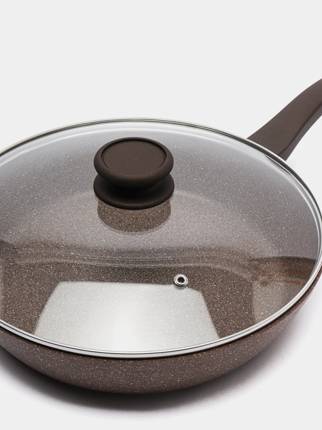 Бронзовый сковорода Гардарика 1228-07-10 Алтай с ручкой soft-touch, крышкой 28 см