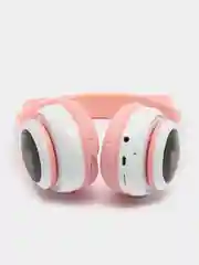 Розовый беспроводные Bluetooth-наушники STN-28, с кошачьими светящимися ушками, детские