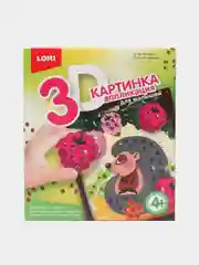 Серебряный картинка 3D. Аппликация для малышей с пайетками Lori, дизайн на выбор