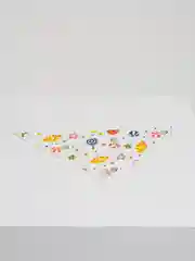 Алый нагрудник слюнявчик на кнопках детский, бандана