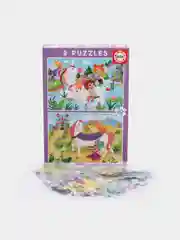 Пазл 2х20 деталей, Единороги и феи