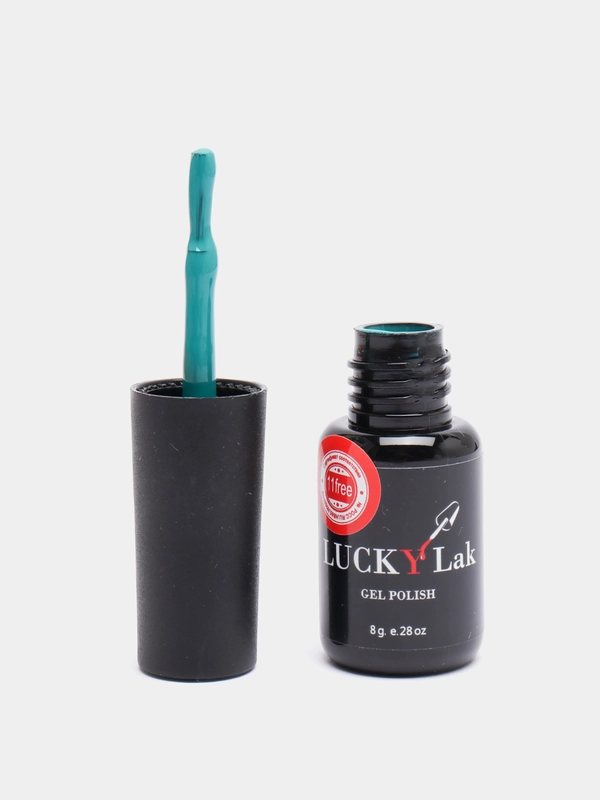 Гель лак для ногтей, гель-лак LuckyLak FL №016, 8g зеленый, изумрудный, темный бирюзовый