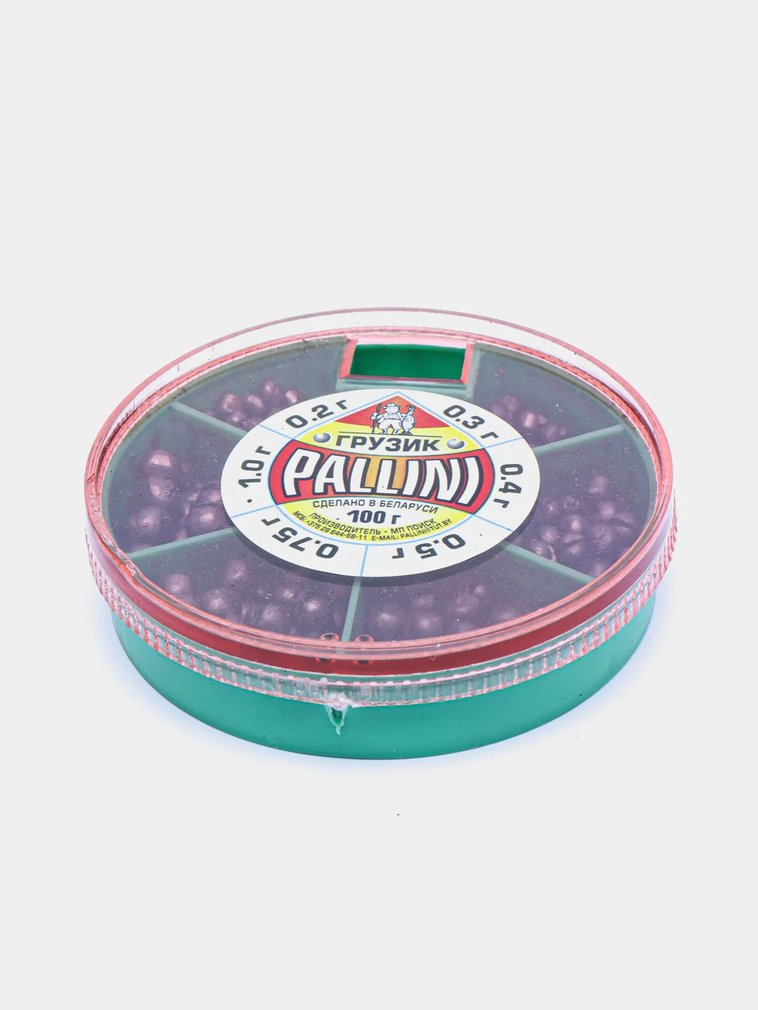 Лесной зеленый набор рыболовных грузил / груз PALLINI (70-80-100гр)