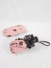 Розовый карманный складной зонт GD Little Daisy, 17,5 см
