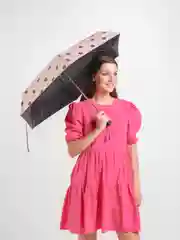 Розовый карманный складной зонт GD Little Daisy, 17,5 см