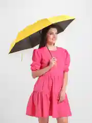Желтый зонт карманный, складной, в футляре