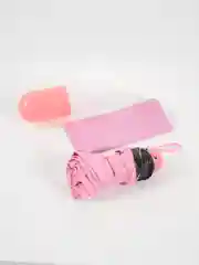 Розовый зонт карманный, складной, в футляре