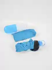 Голубой зонт карманный, складной, в футляре