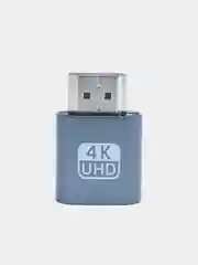 Адаптер для эмуляции второго монитора, виртуальный дисплей, 4K UHD, HDMI, темно-серый