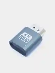 Адаптер для эмуляции второго монитора, виртуальный дисплей, 4K UHD, HDMI, темно-серый