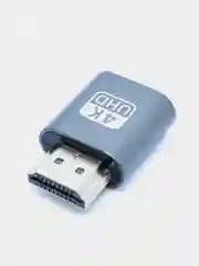Адаптер для эмуляции второго монитора, виртуальный дисплей, 4K UHD, HDMI, темно-серый