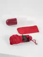 Вишнёвый зонт карманный, складной, в футляре