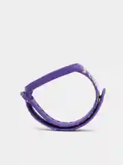 Фиолетовый силиконовый ремешок для Xiaomi mi band 3 / 4 / 5 / 6 / 7 принты с цветами
