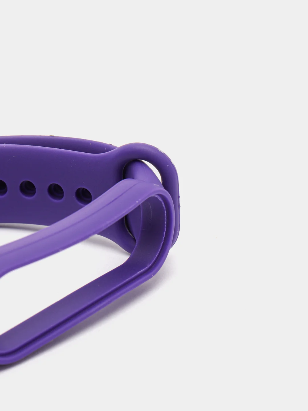 Фиолетовый силиконовый ремешок для Xiaomi mi band 3 / 4 / 5 / 6 / 7 принты с цветами