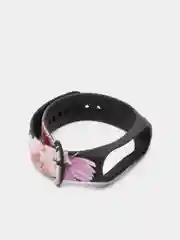 Марсала силиконовый ремешок для Xiaomi mi band 3 / 4 / 5 / 6 / 7 принты с цветами