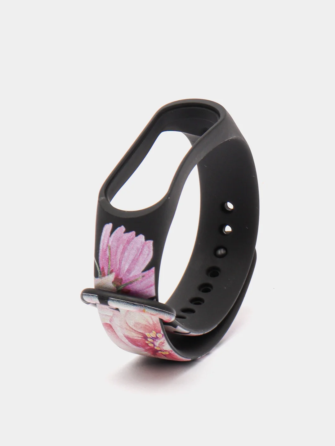 Марсала силиконовый ремешок для Xiaomi mi band 3 / 4 / 5 / 6 / 7 принты с цветами
