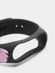 Марсала силиконовый ремешок для Xiaomi mi band 3 / 4 / 5 / 6 / 7 принты с цветами