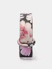 Марсала силиконовый ремешок для Xiaomi mi band 3 / 4 / 5 / 6 / 7 принты с цветами