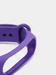 Фиолетовый силиконовый ремешок для Xiaomi mi band 3 / 4 / 5 / 6 / 7 принты с цветами