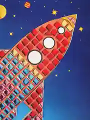 Набор для детского творчества. Декоративная мозаика - аппликация Ракета. Hobby Time
