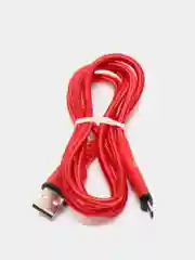 Красный кабель зарядный Hoco X59 на Type-C, Micro-USB, Lightning, антизагиб (для iPhone и Android)
