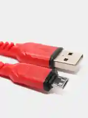 Красный кабель зарядный Hoco X59 на Type-C, Micro-USB, Lightning, антизагиб (для iPhone и Android)