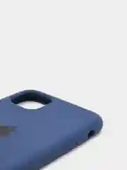 Индиго чехол для iPhone 11 силиконовый, с логотипом