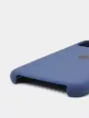 Индиго чехол для iPhone 11 силиконовый, с логотипом