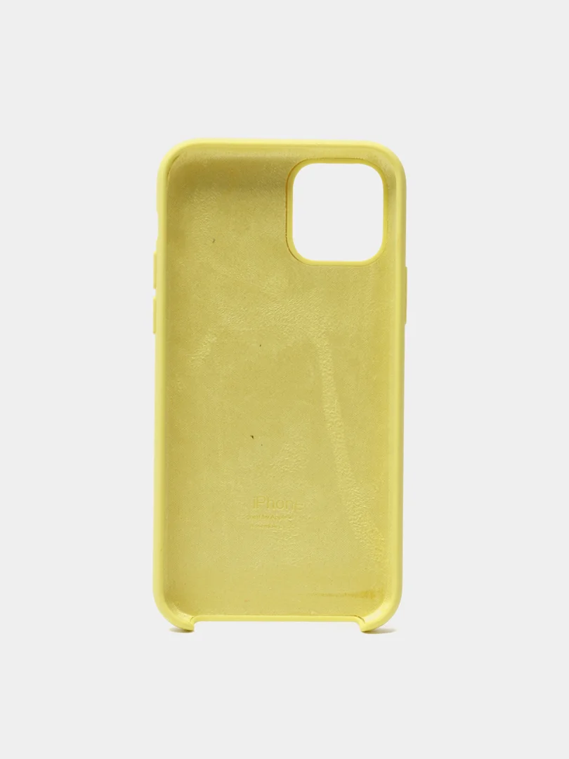 Желтый чехол Silicone Case для iPhone 11 Pro, силиконовый