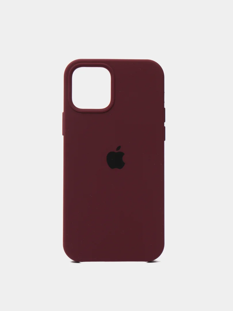 Багровый чехол Silicone Case для iPhone 12/12 Pro