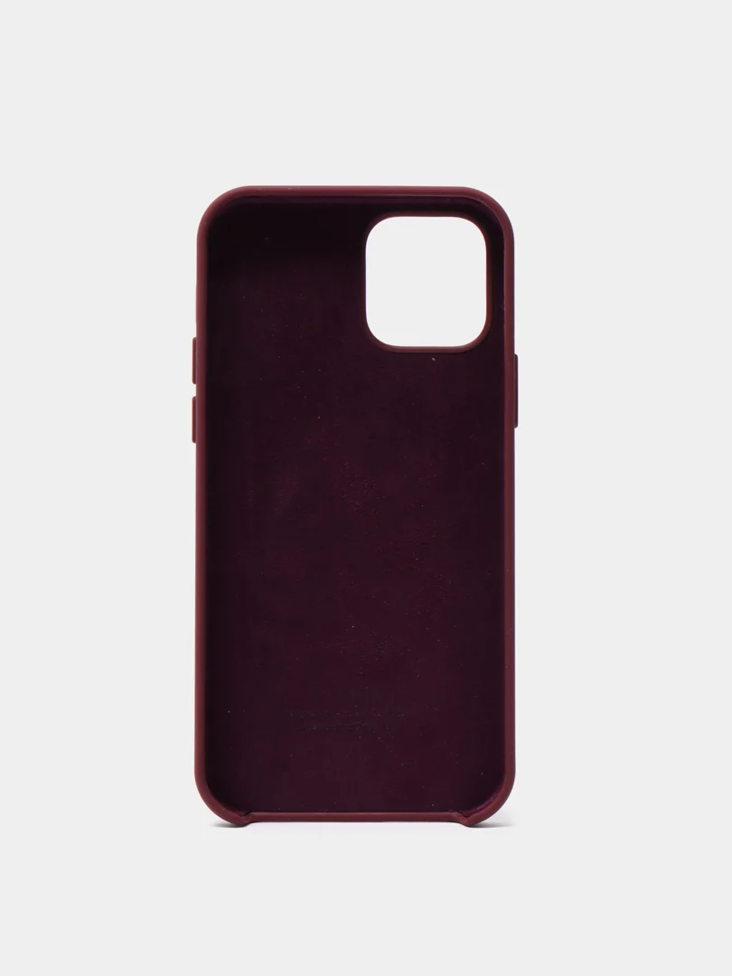 Багровый чехол Silicone Case для iPhone 12/12 Pro