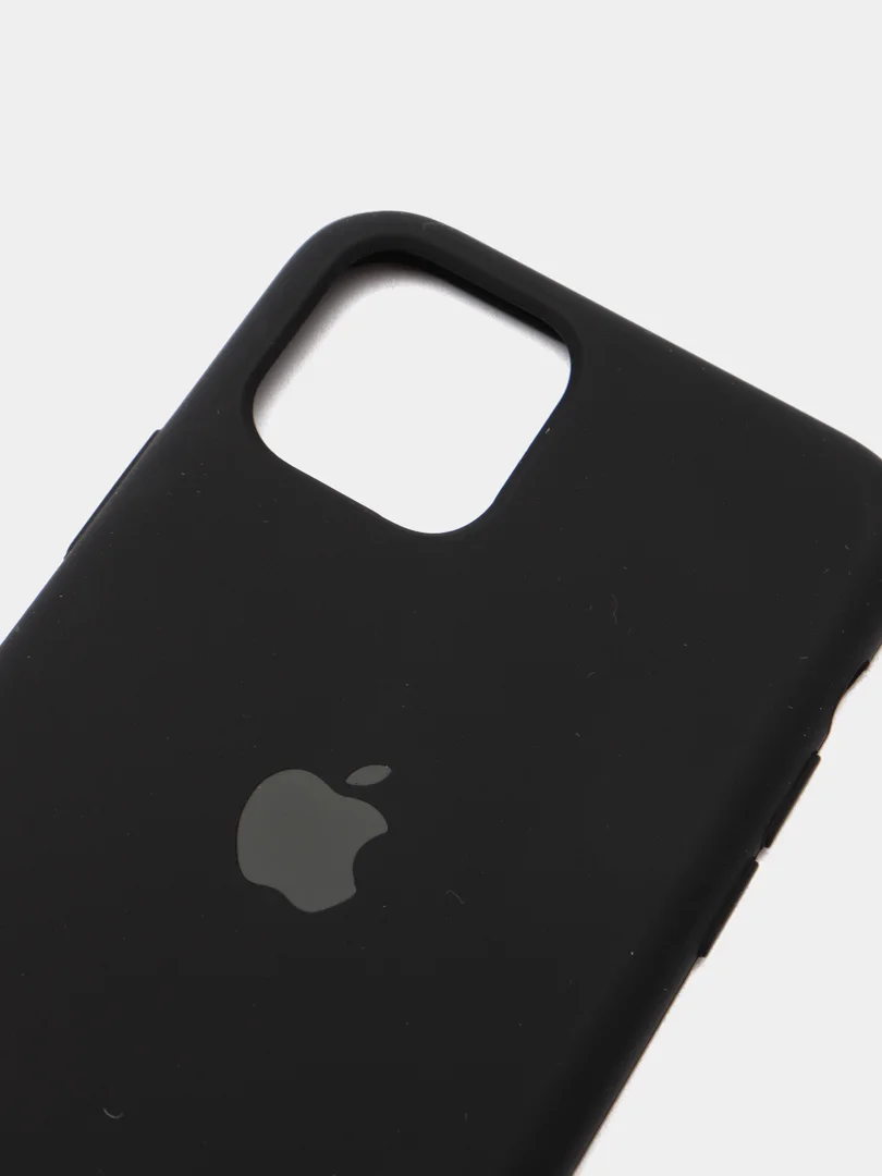 Черный чехол Silicone Case для iPhone 11 Pro, силиконовый