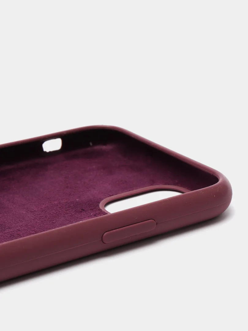 Багровый чехол Silicone Case для iPhone 11, силиконовый