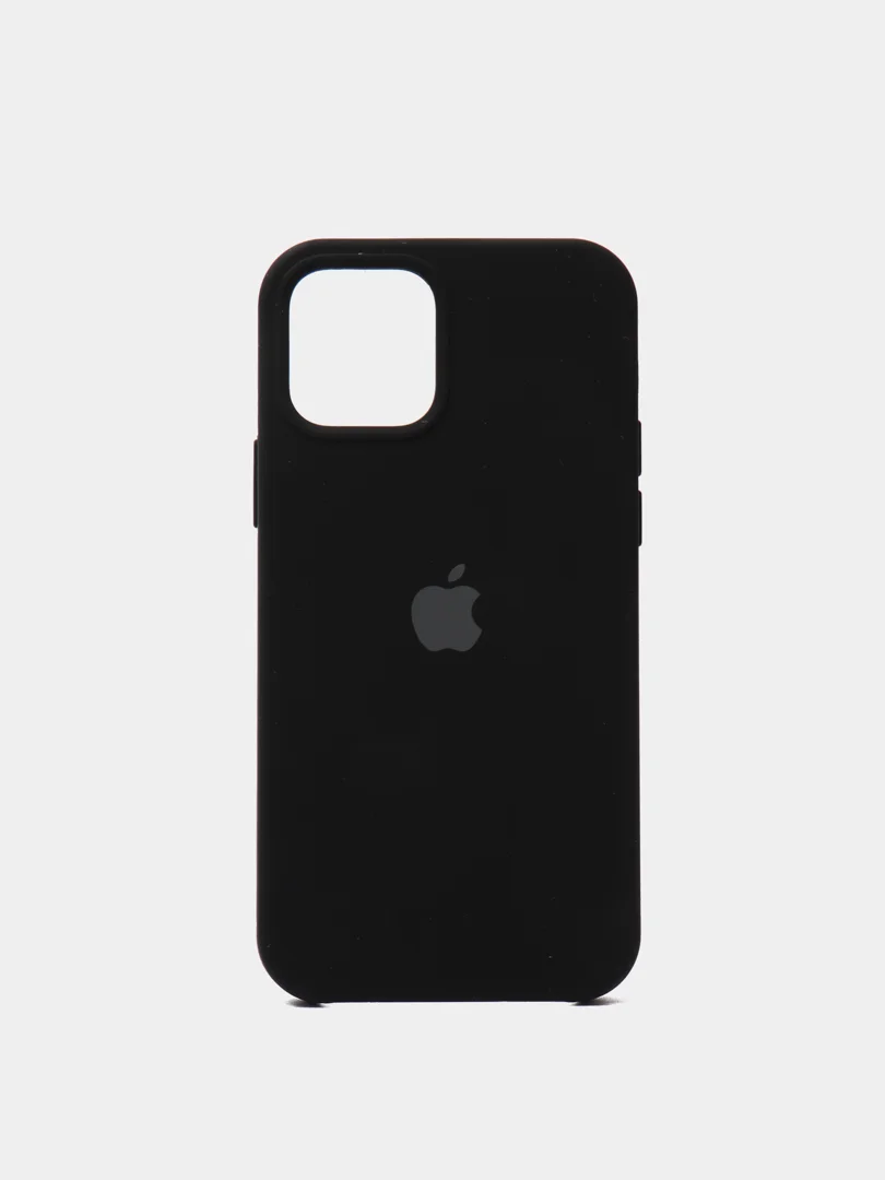 Черный чехол Silicone Case для iPhone 12/12 Pro