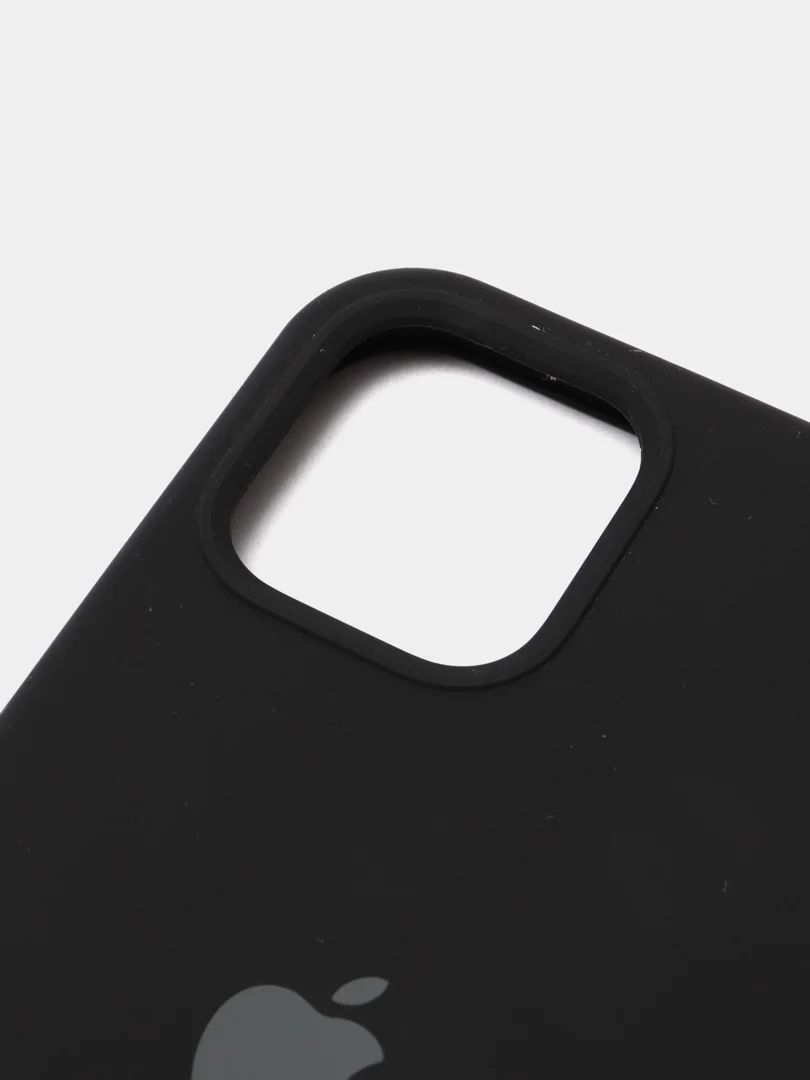Черный чехол Silicone Case для iPhone 12/12 Pro