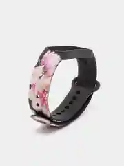 Марсала силиконовый ремешок для Xiaomi mi band 3 / 4 / 5 / 6 / 7 принты с цветами
