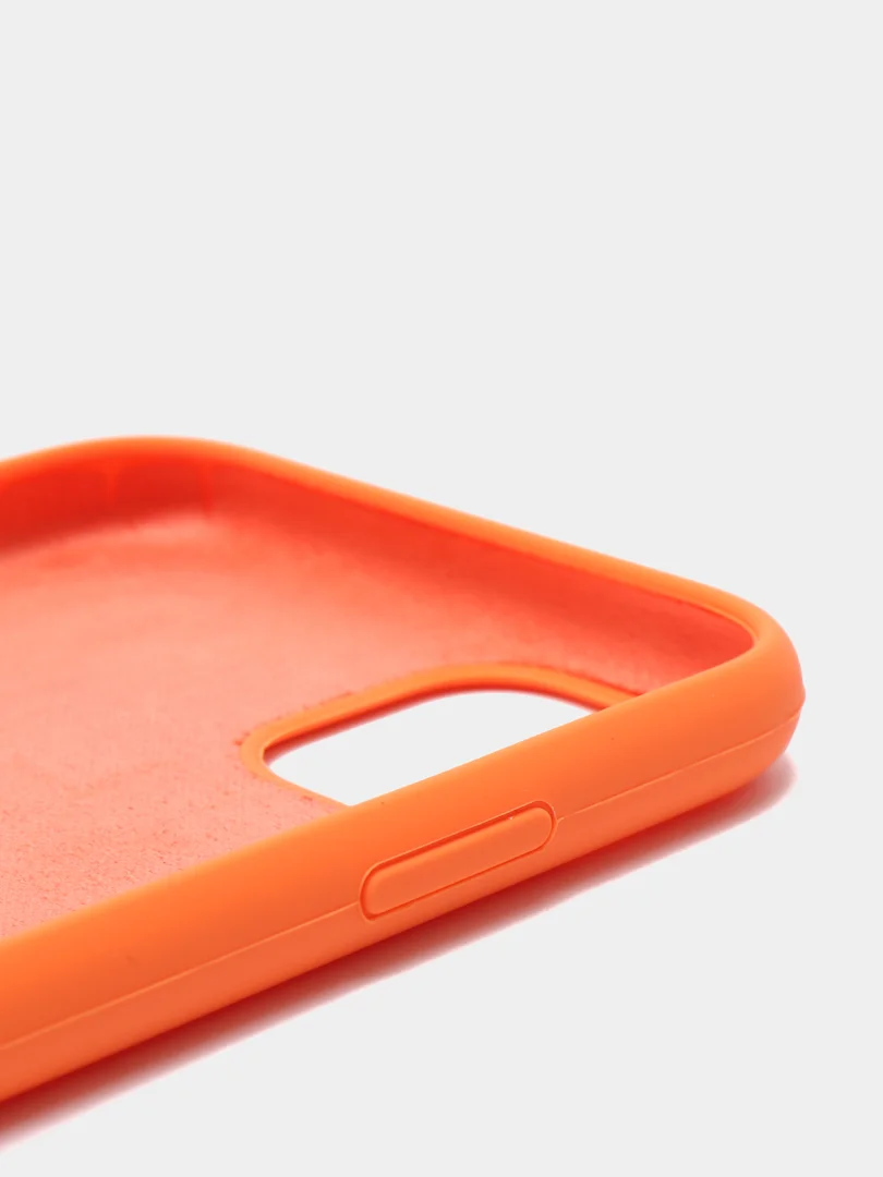 Оранжевый чехол Silicone Case для iPhone 11, силиконовый