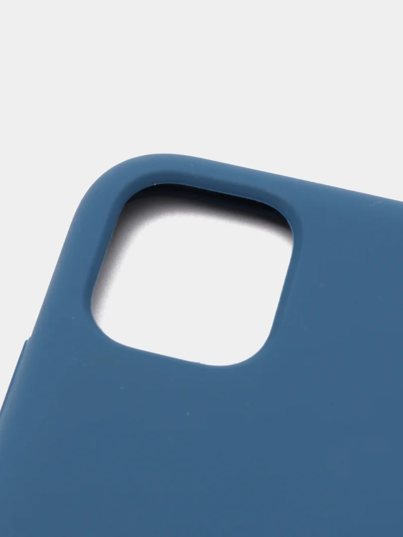 Синий меланж чехол Silicone Case для iPhone 11, силиконовый