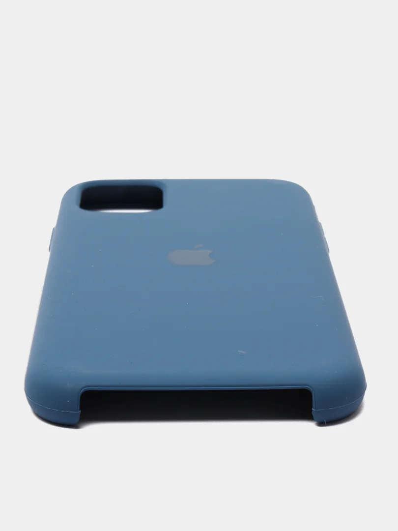 Синий меланж чехол Silicone Case для iPhone 11, силиконовый