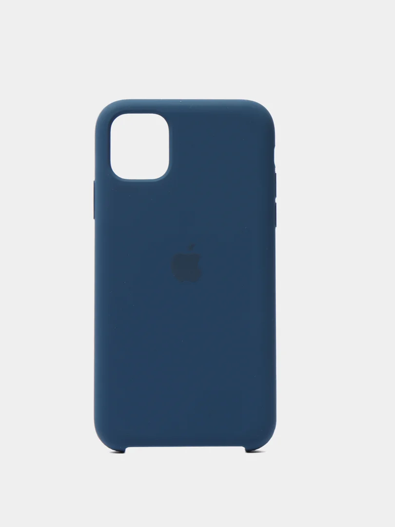 Синий меланж чехол Silicone Case для iPhone 11, силиконовый