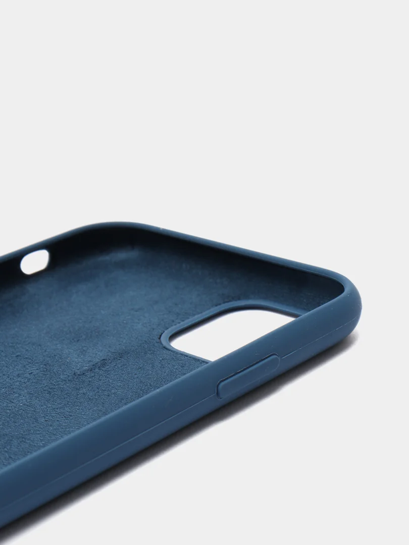 Синий меланж чехол Silicone Case для iPhone 11, силиконовый