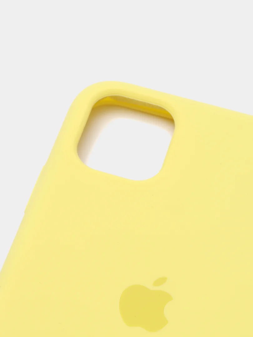 Желтый чехол Silicone Case для iPhone 11, силиконовый