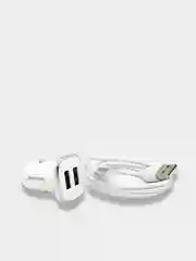 Автомобильное зарядное устройство с кабелем, 2 USB, 2.4A Borofone BZ12