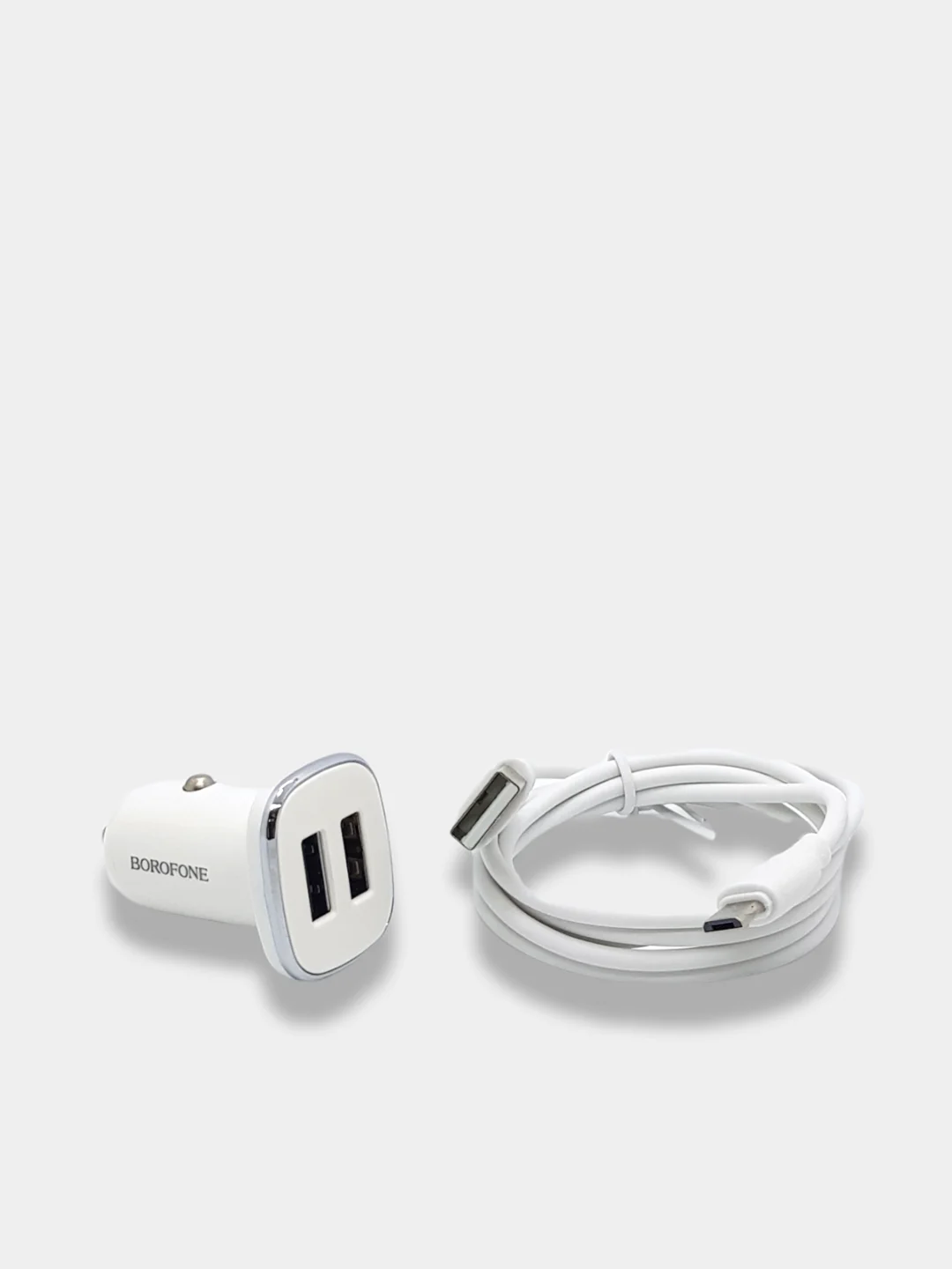Автомобильное зарядное устройство с кабелем, 2 USB, 2.4A Borofone BZ12