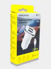 Автомобильное зарядное устройство с кабелем, 2 USB, 2.4A Borofone BZ12