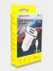 Автомобильное зарядное устройство с кабелем, 2 USB, 2.4A Borofone BZ12