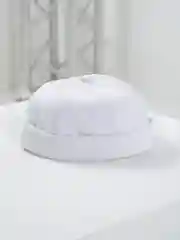 Белый кепка без козырька "Докер"