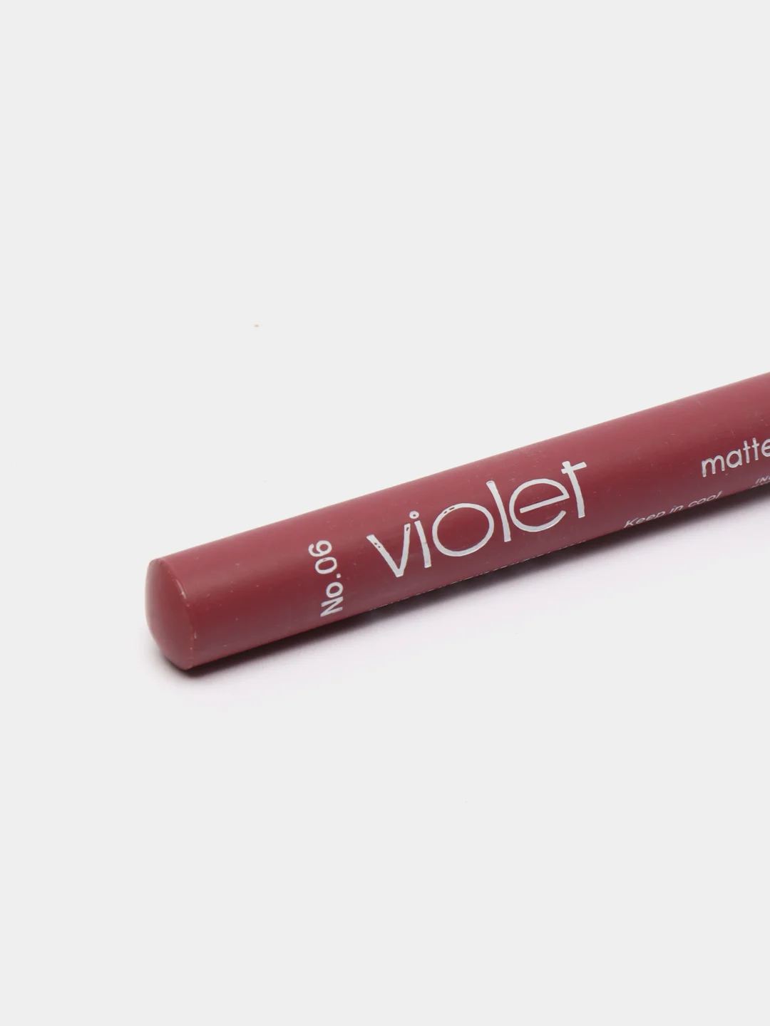 Бордовый карандаш-помада Violet для губ, матовый